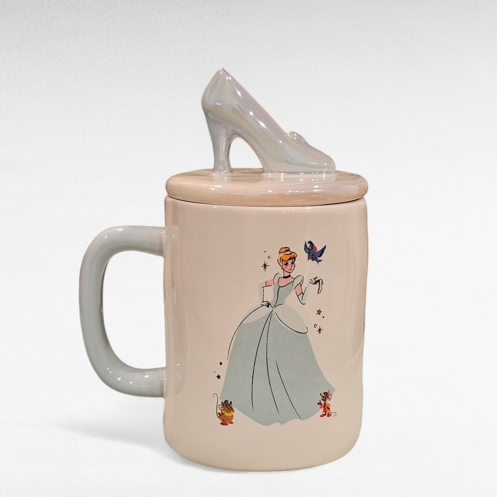 Rae Dunn Cinderella Mug with Slipper topper